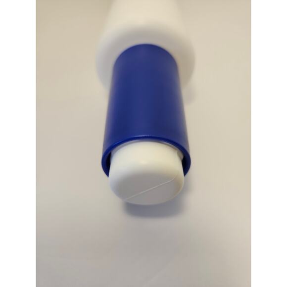 Tupperware Vintage Rolling Pin Fill N Chill  Hot Or Cold 16" Plastic Blue/White - Picture 5 of 8